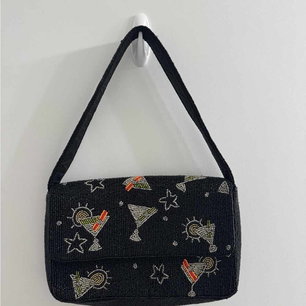 Black Martini BeadedBag